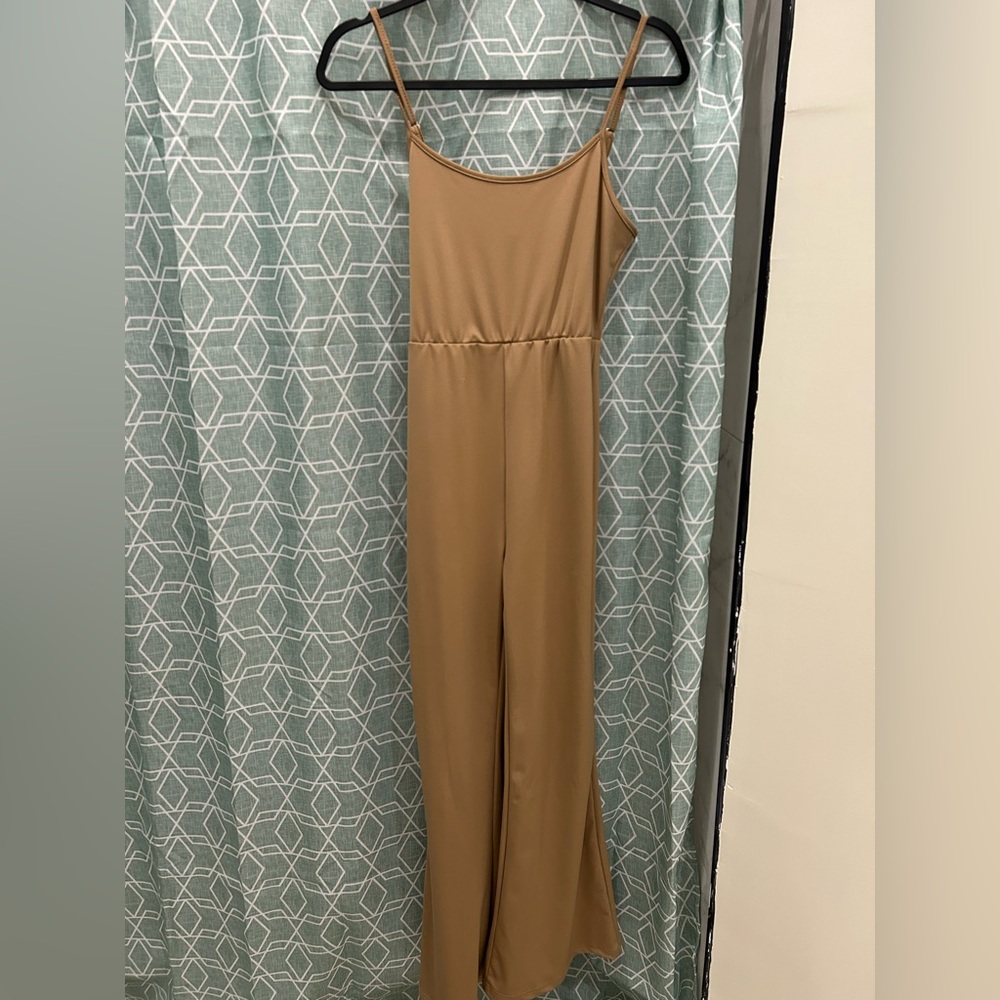 Elegant Tan Jumpsuit